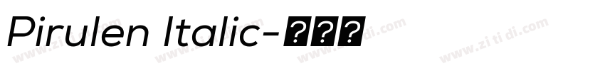 Pirulen Italic字体转换 Pirulen Italic字体转换